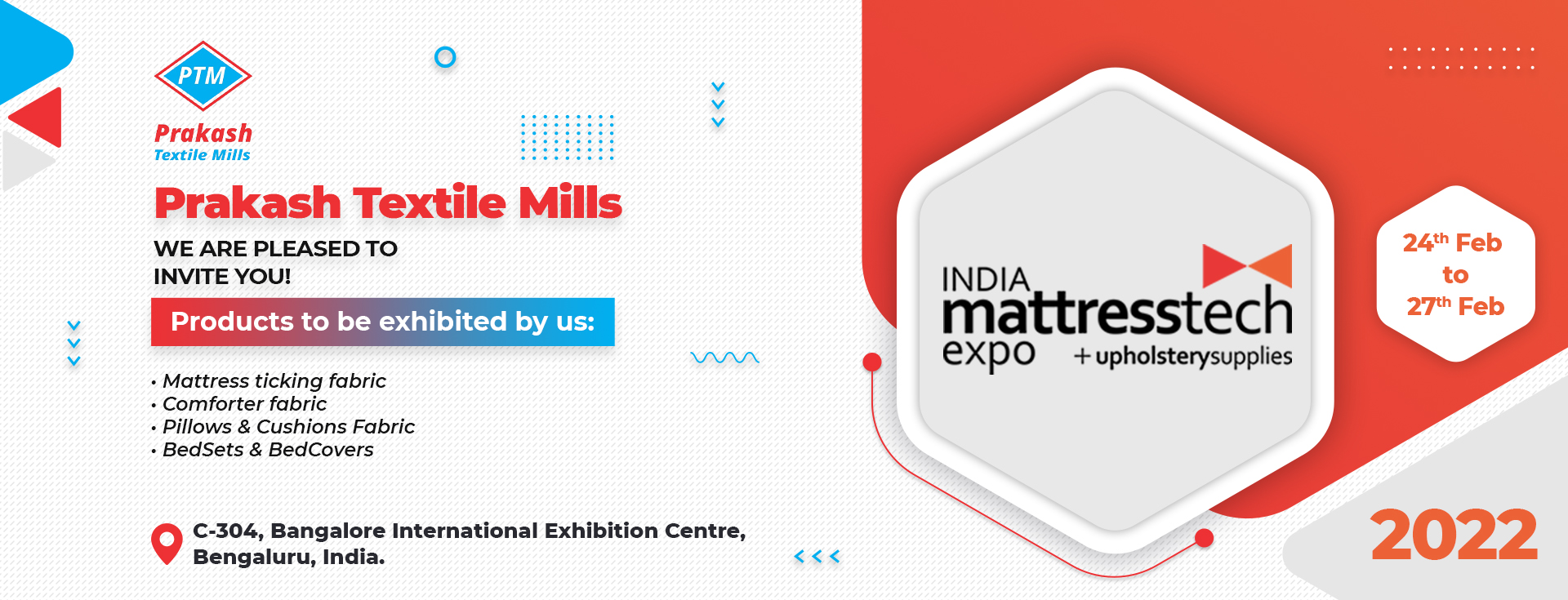 India Mattresstech Expo 2022 (Feb), Bangalore